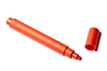 red highlighter isolated on white