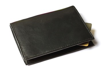 Black wallet with Credit card
