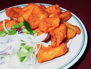 tandoori fish in plate