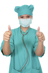 Surgeon Wearing Scrub