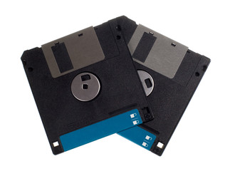Floppy diskettes isolated on the white background