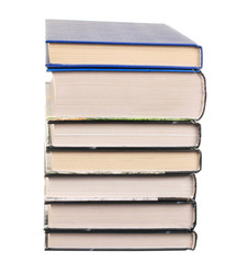 Heap of books isolated on the white background