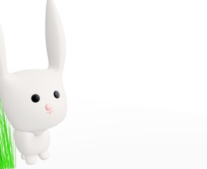 Obraz premium Osterhase im Ostergras