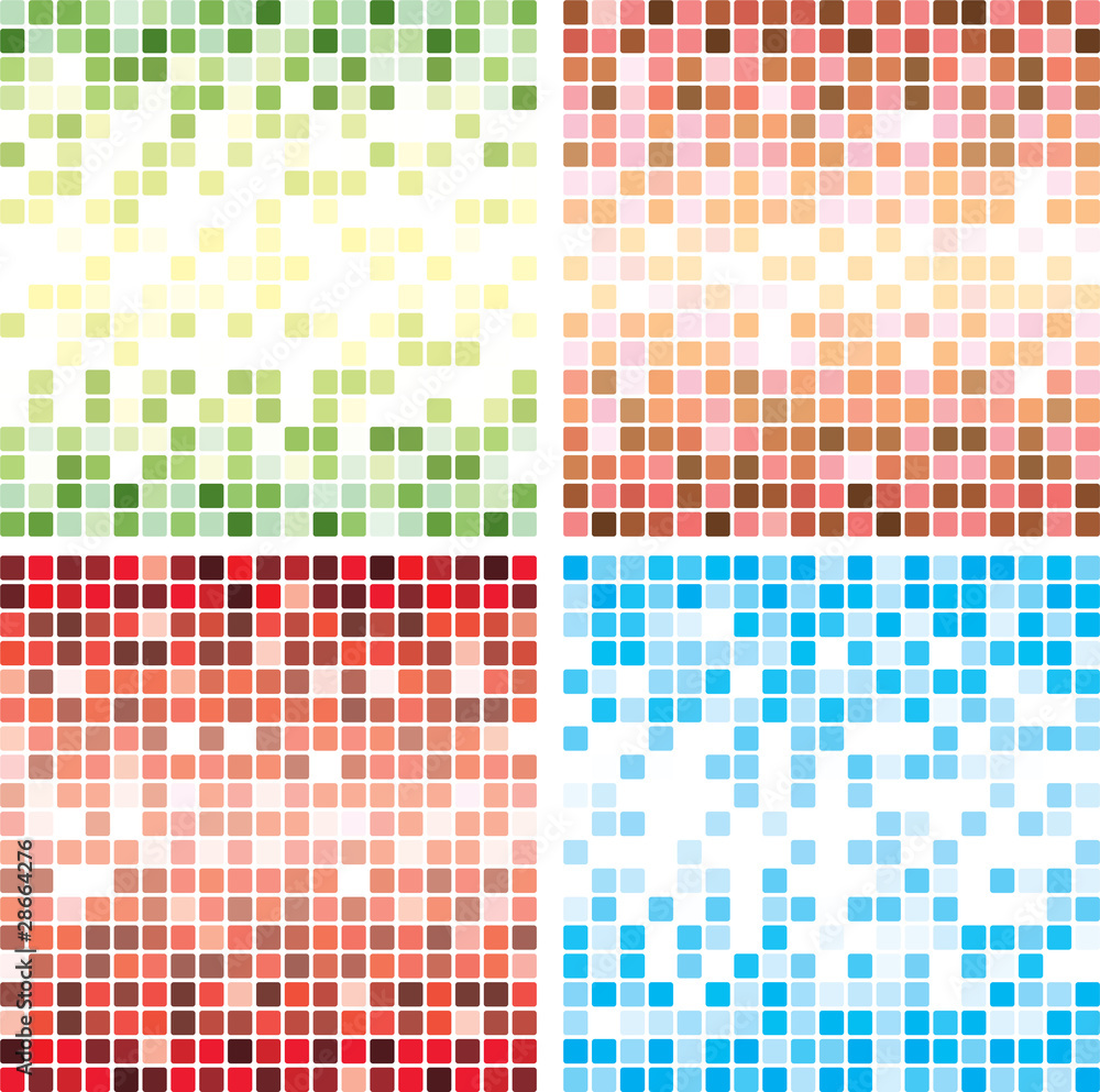 Poster vector set of abstract colorful tile backgrounds