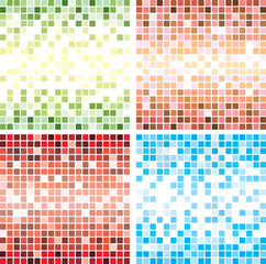vector set of abstract colorful tile backgrounds