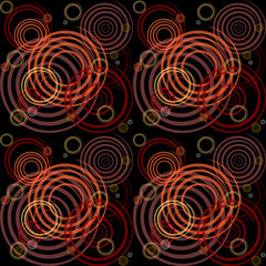 Seamless pattern with spiral elements. Stylish graphic design.
