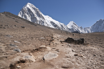Track in the Himalaya Mountains near Everest Base Camp