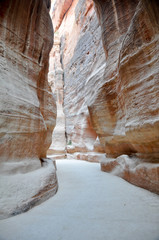 Narrow gorge in Petra
