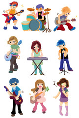 cartoon rock band icon