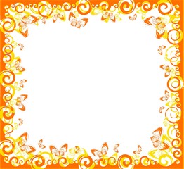 Beautiful background with tropical butterfly