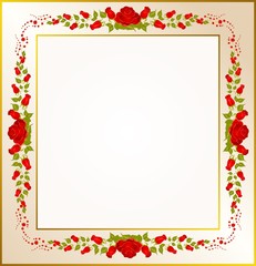 beautiful frame from roses