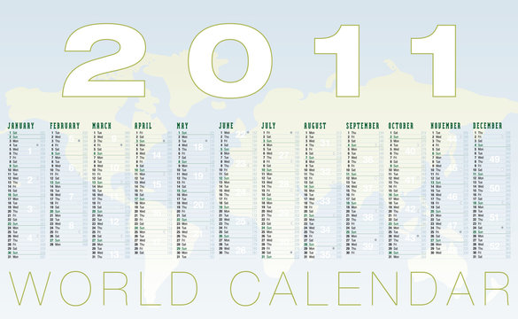 calendario 2011 planisfero geografico