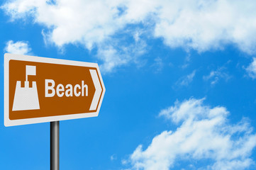 Tourist Information series: 'Beach' sign
