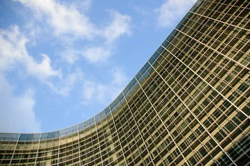 Abwaschbare Fototapete Brüssel Fassade Europäische Kommission