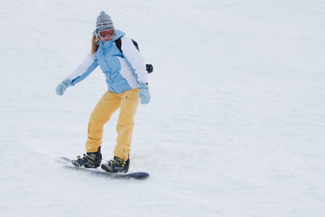 Snowboard ride.