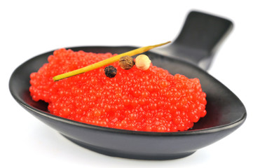 Oeufs de lump rouges et baies