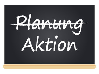 Obraz premium Planung und Aktion