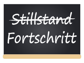 Obraz premium Fortschritt statt Stillstand