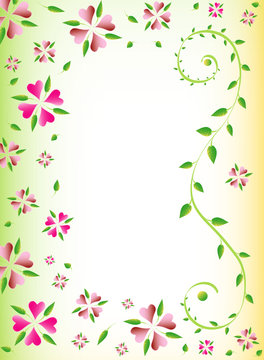 Floral background, place for your text, vector