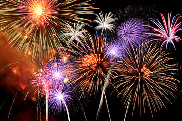 Fireworks bursting - Powered by Adobe