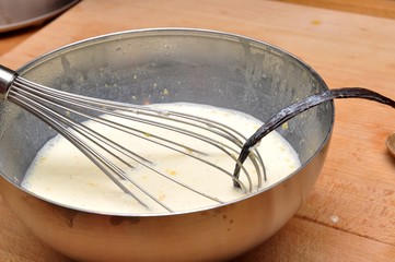 Préparer crème vanille