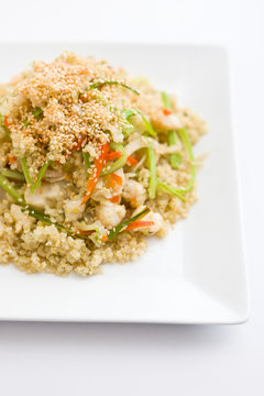 Quinoa with fish and vegetables