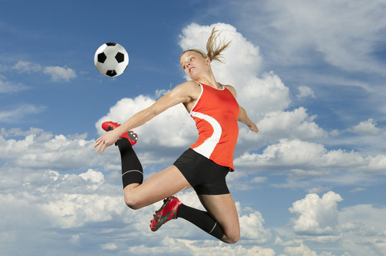 Soccer Kick in Midair