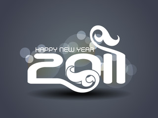 2011 Happy New Year greeting card or background.