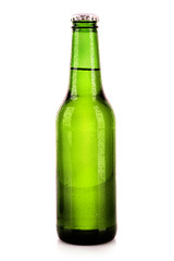 bottle of beer isolated on white