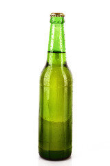bottle of beer isolated on white
