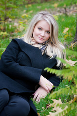 Obraz premium girl on grass