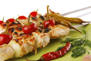 fresh roast chicken shish kebab