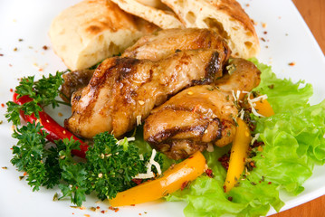 roasted chicken drumstick