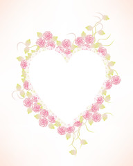 classical rose heart background