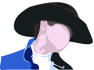 Cowboy Hat Boy Vector Illustration No FAce