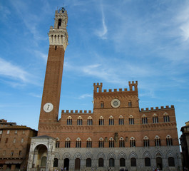 Fototapeta premium Palazzo Pubblico und Torre del Mangia