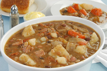 Pot of bean soup