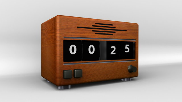Vintage Clock Radio Countdown