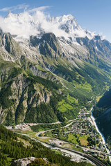 Ferret valley on summer, Courmayeur, Italy