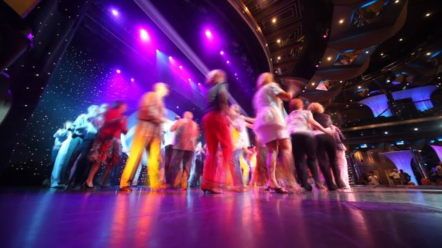 dancing pensioners in cruise ship