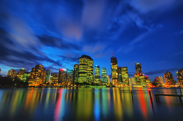 Brisbane skyline city night