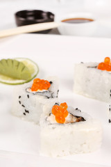 sushi on the plate