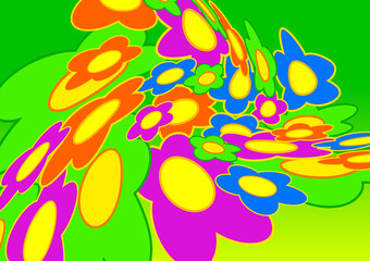 Abstract spring flowers