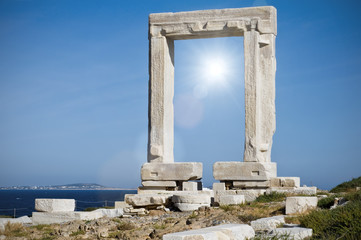 Portara, the Temple of Apollo.Taken on Naxos, Greece - obrazy, fototapety, plakaty
