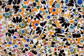 Naklejka premium Floral Mosaic Pattern