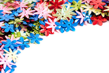 Flower Confetti Background with Space for Text