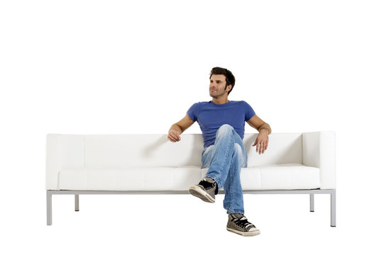 Man Sitting On Sofa Images – Browse 492,123 Stock Photos, Vectors, and  Video | Adobe Stock