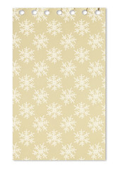 Seamless pattern with snowflake on paper from a notebook