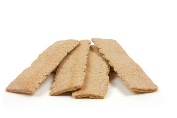 Healthy food: pile of crispbreads