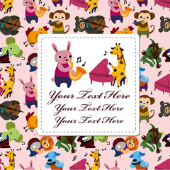 Fototapeta premium Animals card